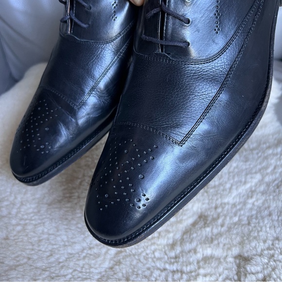 Mezlan Leather Shoes Sz 11.5 M Black Oxford Made in Spain Business Classic Chic main image 10